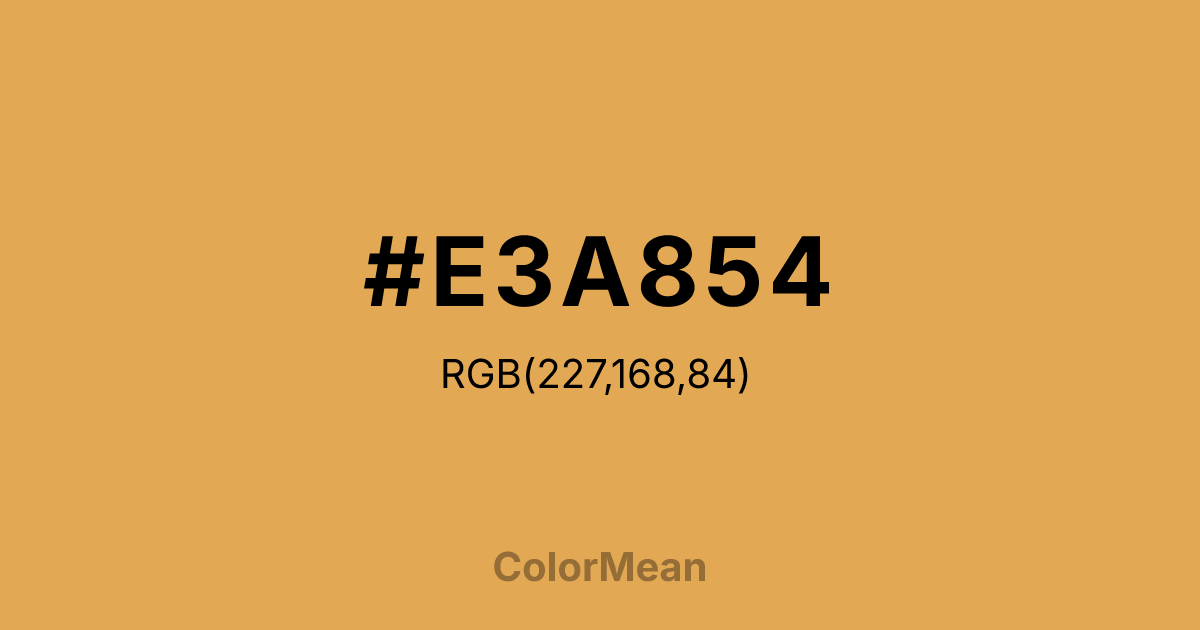 #E3A854 color swatch