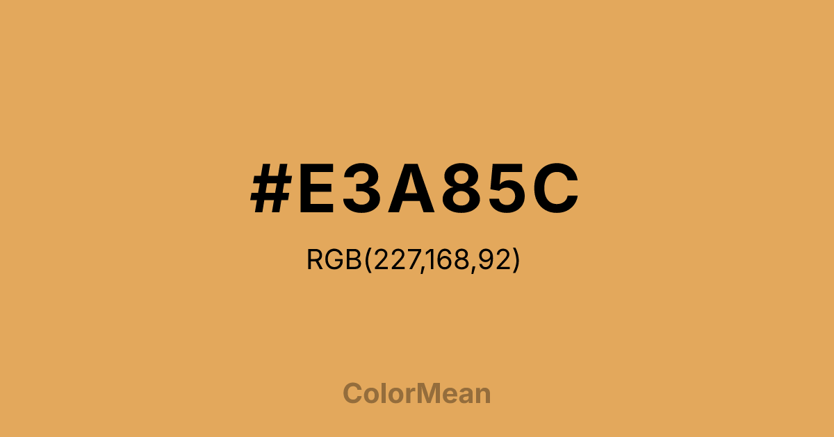 #E3A85C color swatch