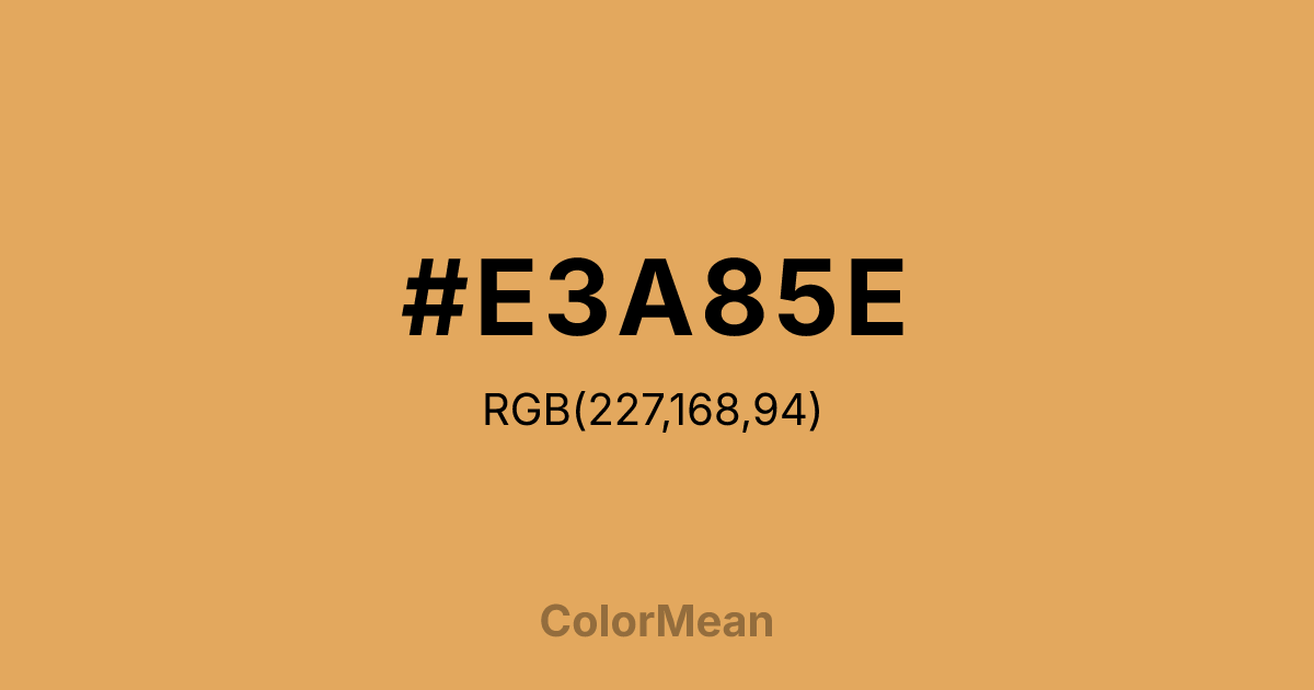 #E3A85E color swatch