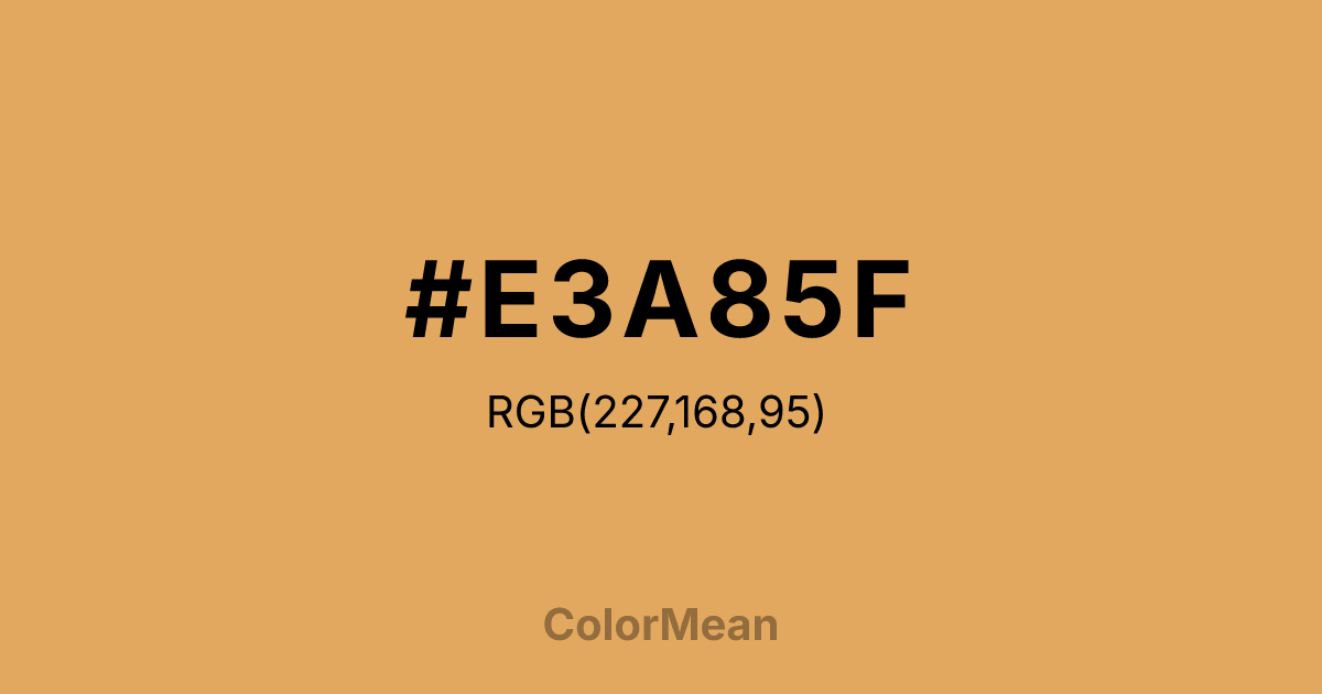 #E3A85F color swatch