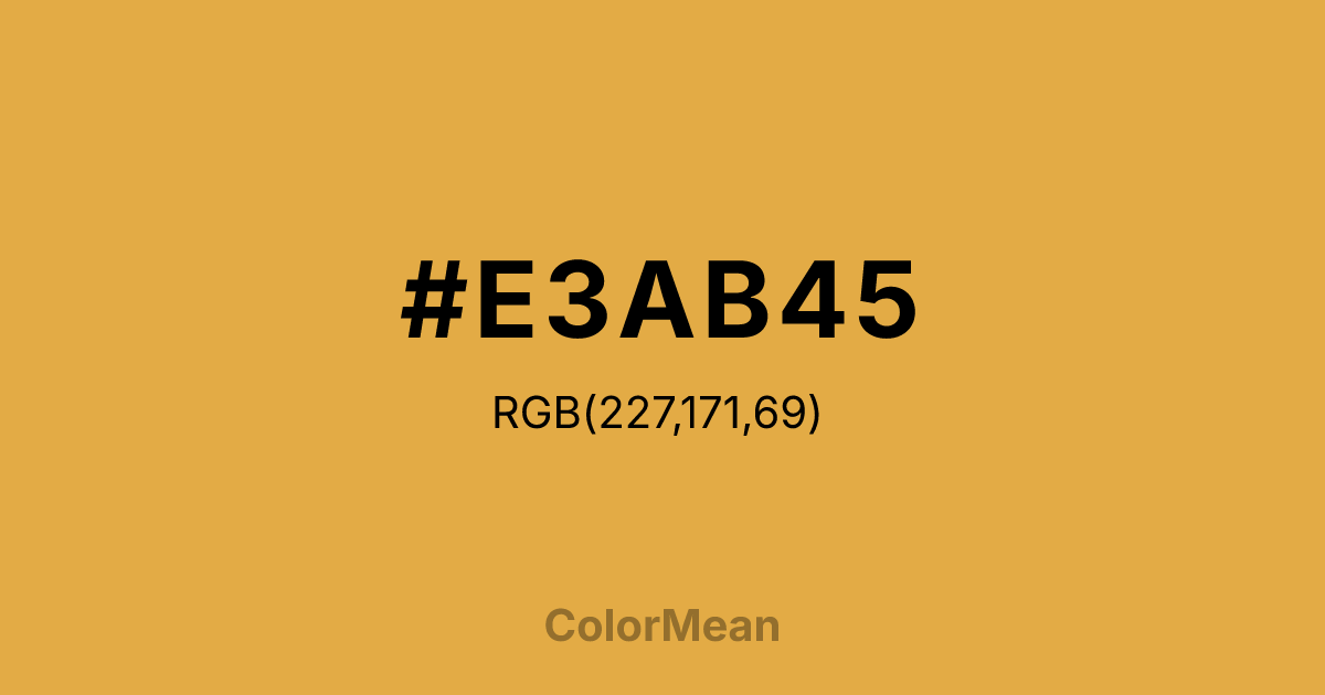 #E3AB45 color swatch