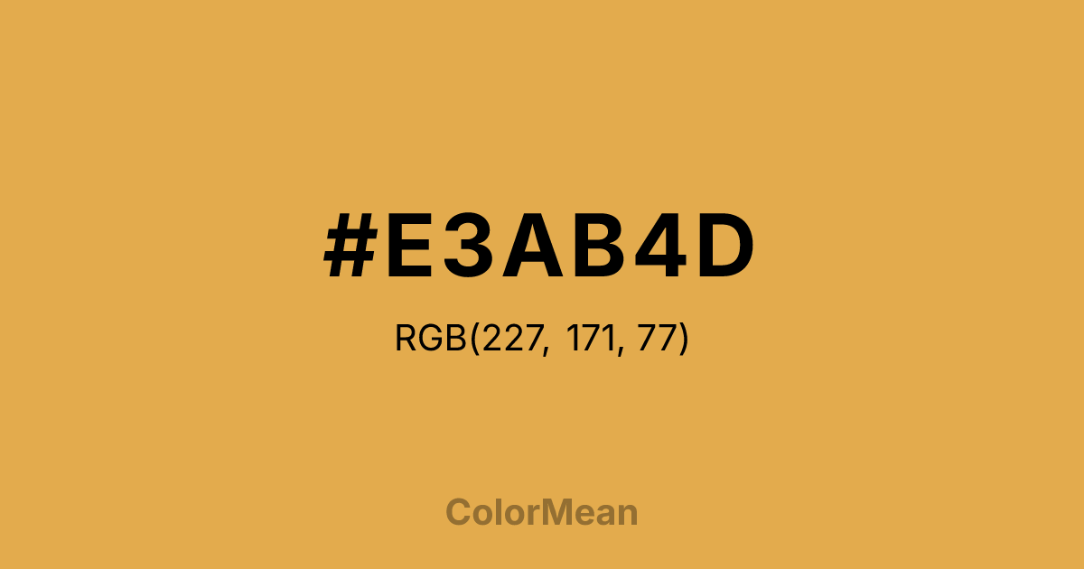 #E3AB4D color swatch