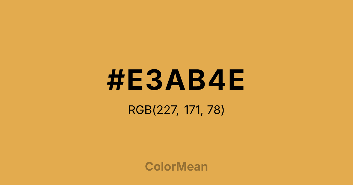 #E3AB4E color swatch