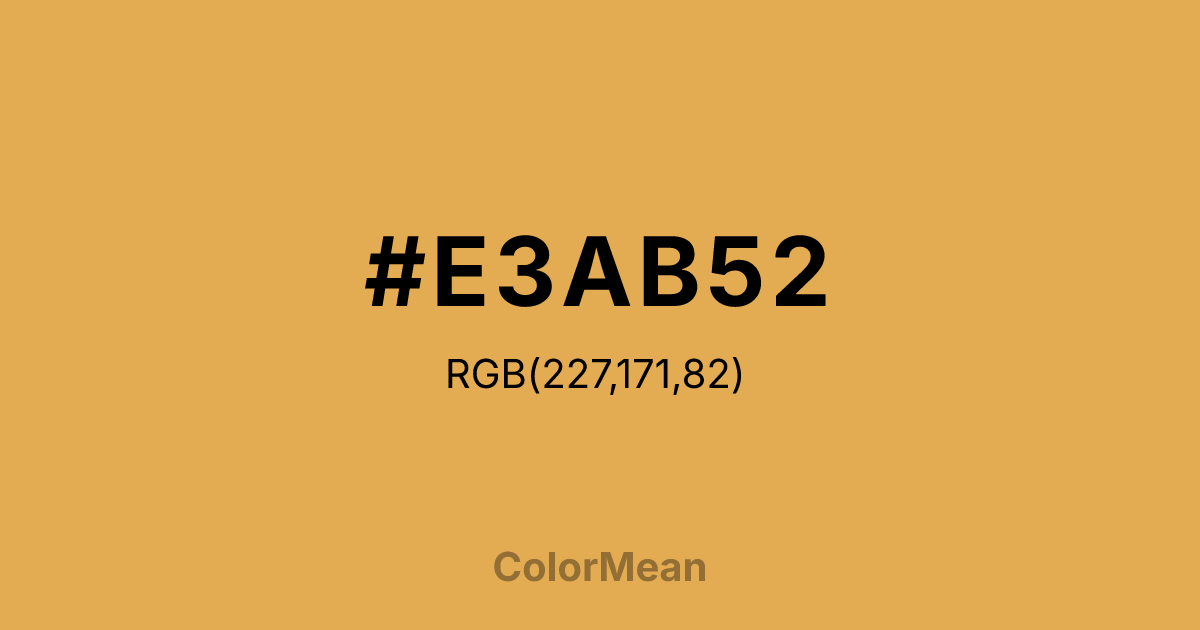#E3AB52 color swatch