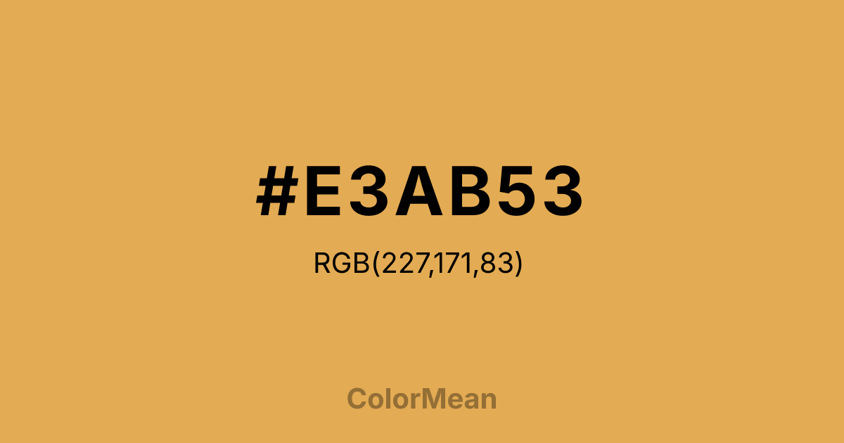 #E3AB53 color swatch