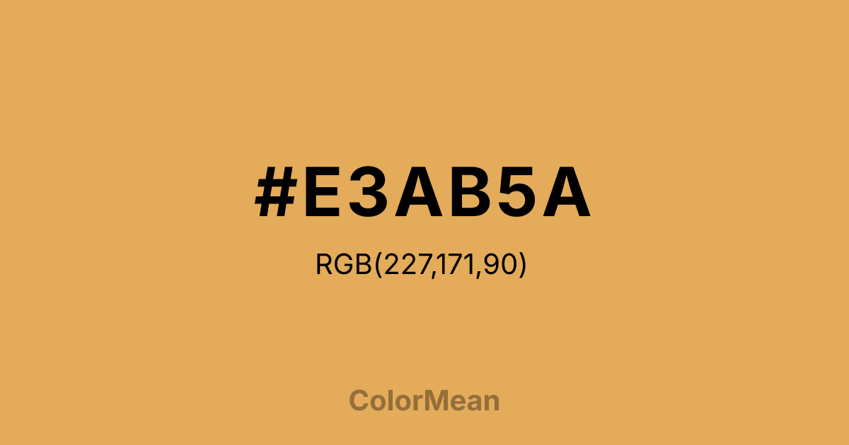 #E3AB5A color swatch