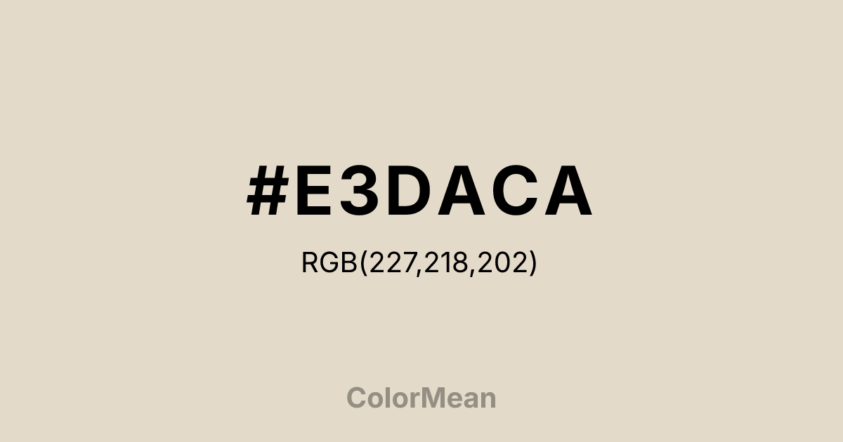 #E3DACA color swatch