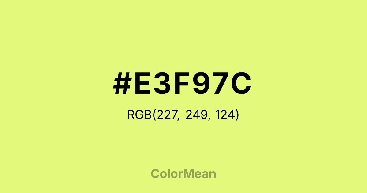 #E3F97C color swatch