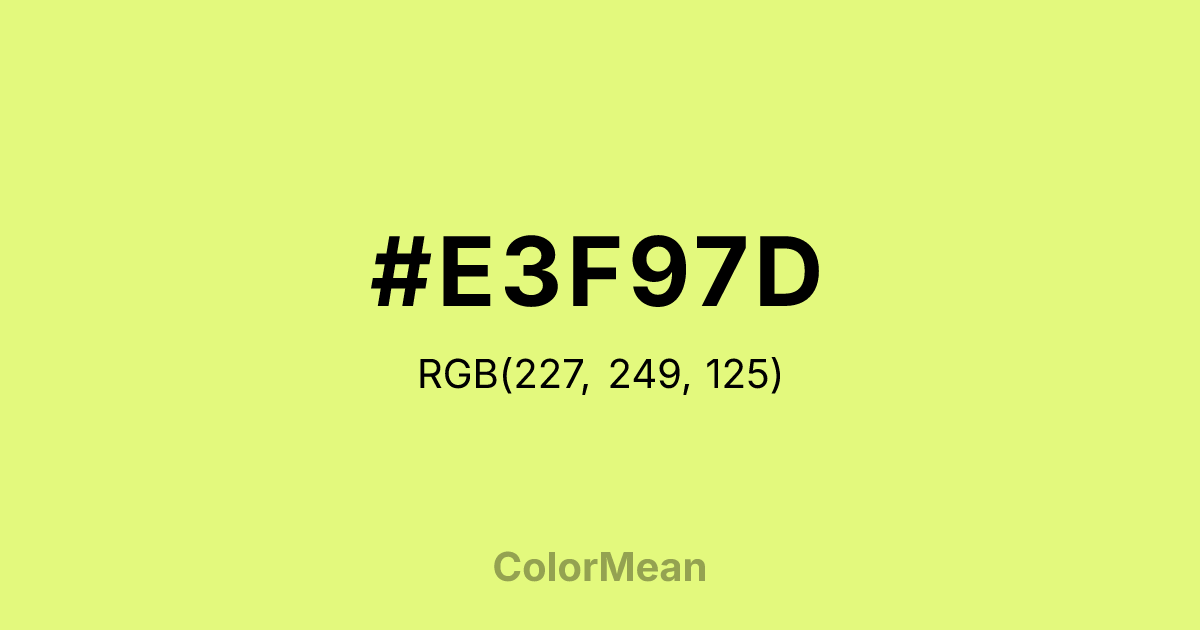 #E3F97D color swatch
