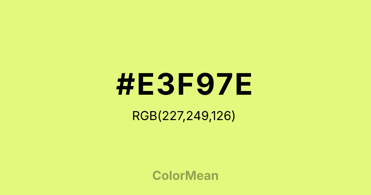 #E3F97E color swatch