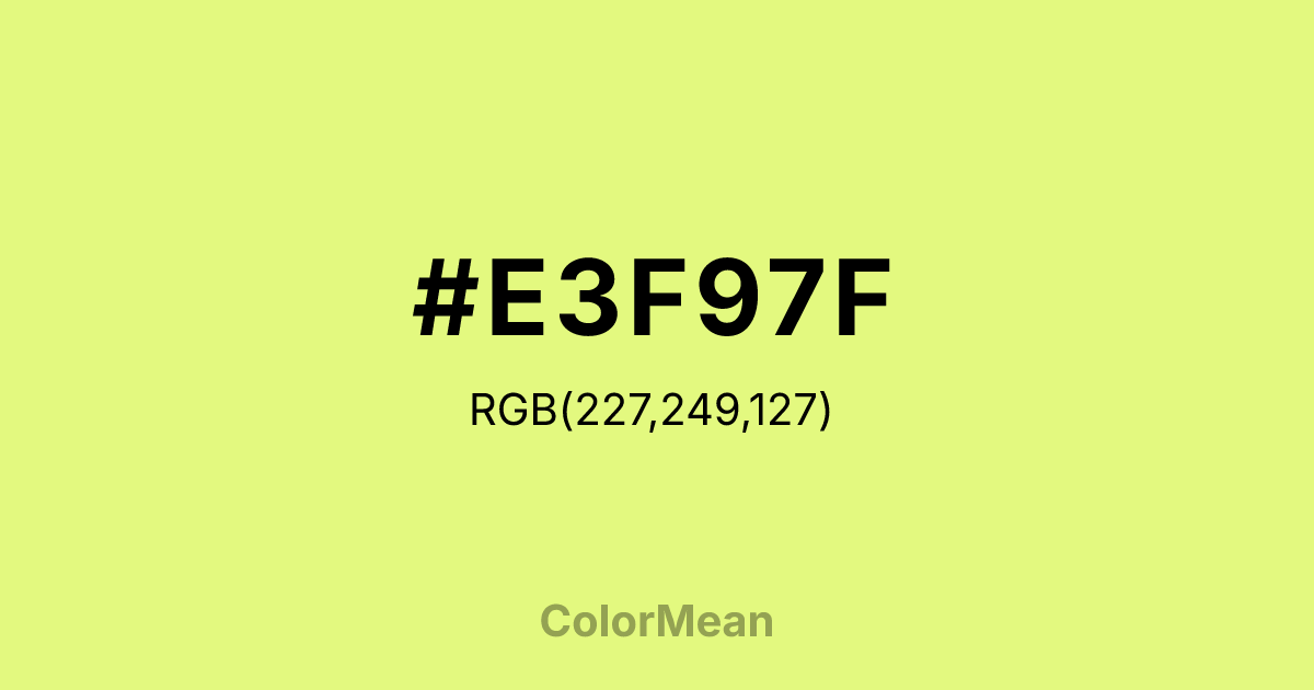 #E3F97F color swatch