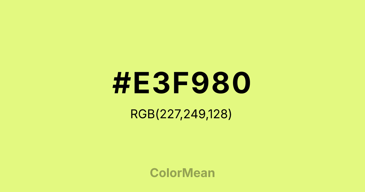#E3F980 color swatch