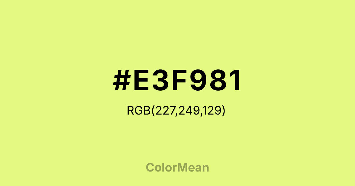 #E3F981 color swatch