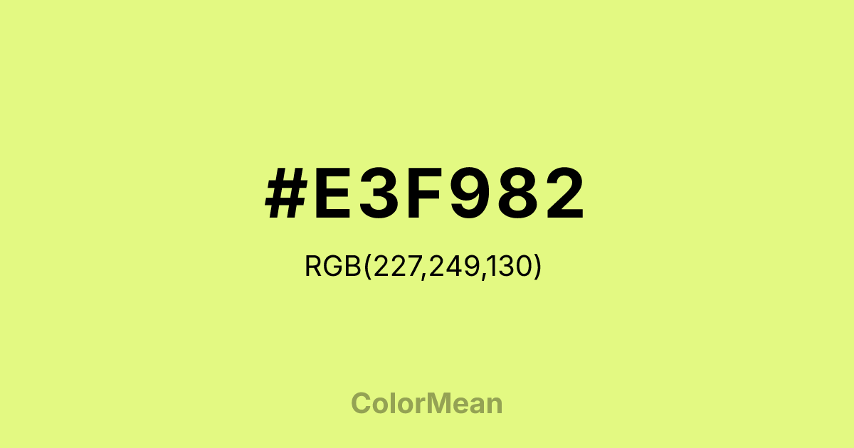 #E3F982 color swatch