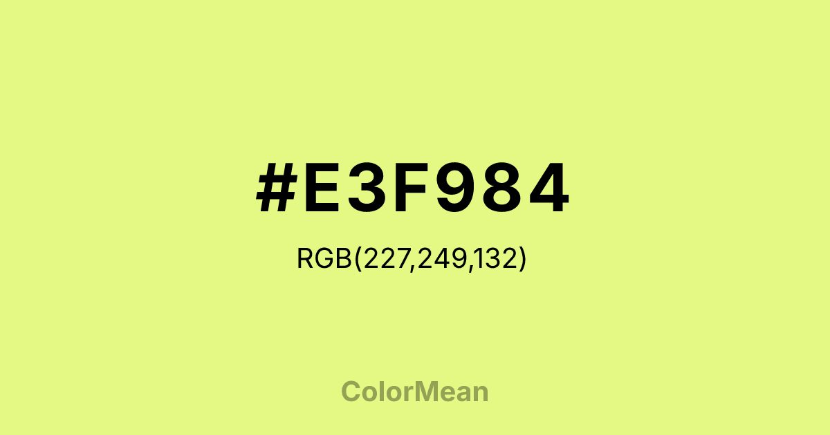#E3F984 color swatch