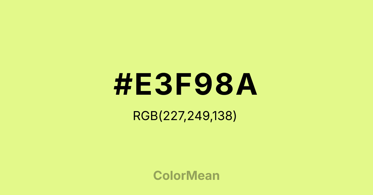 #E3F98A color swatch