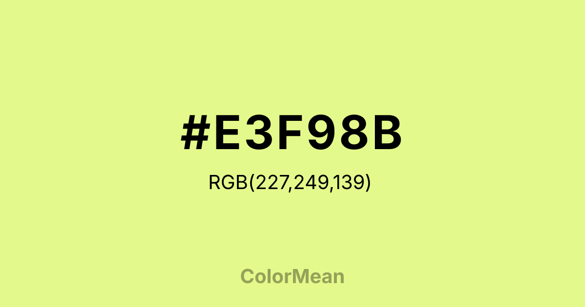 #E3F98B color swatch
