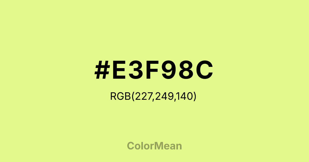 #E3F98C color swatch