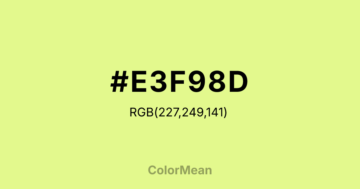 #E3F98D color swatch