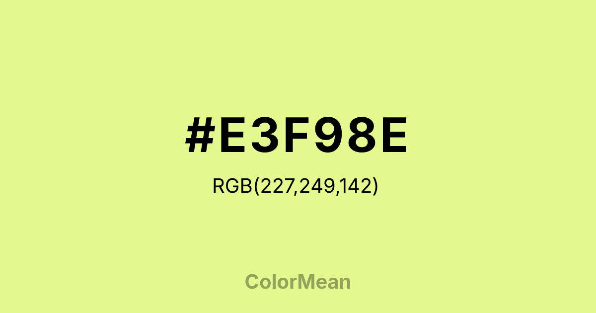 #E3F98E color swatch