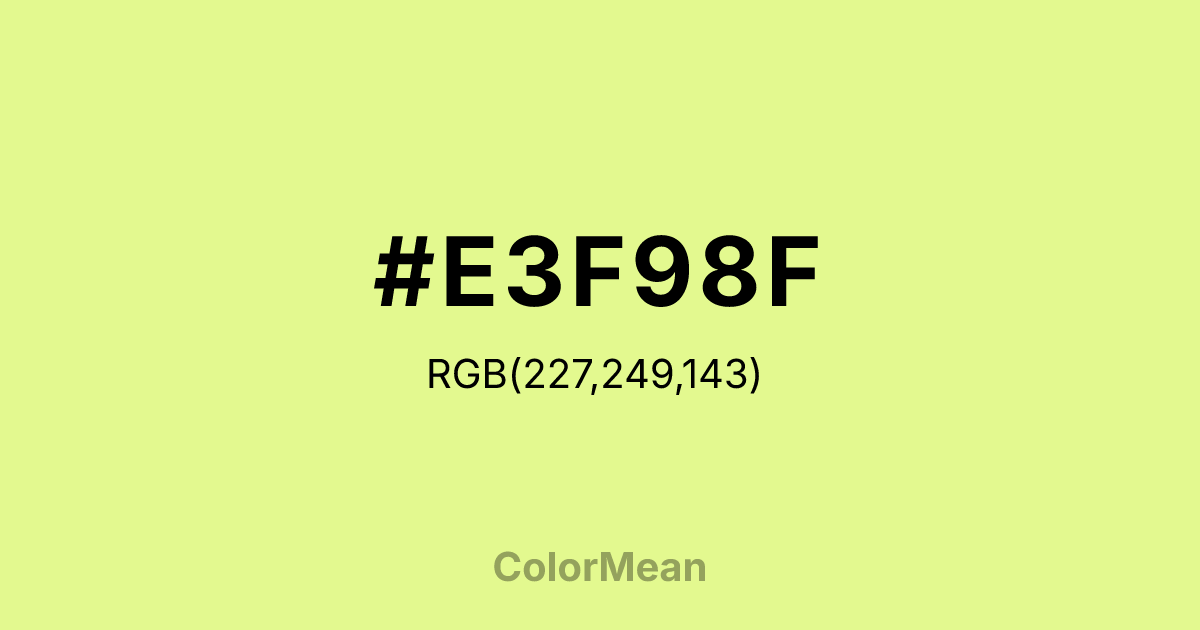 #E3F98F color swatch