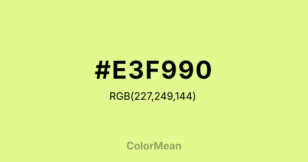 #E3F990 color swatch