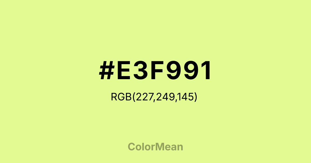#E3F991 color swatch