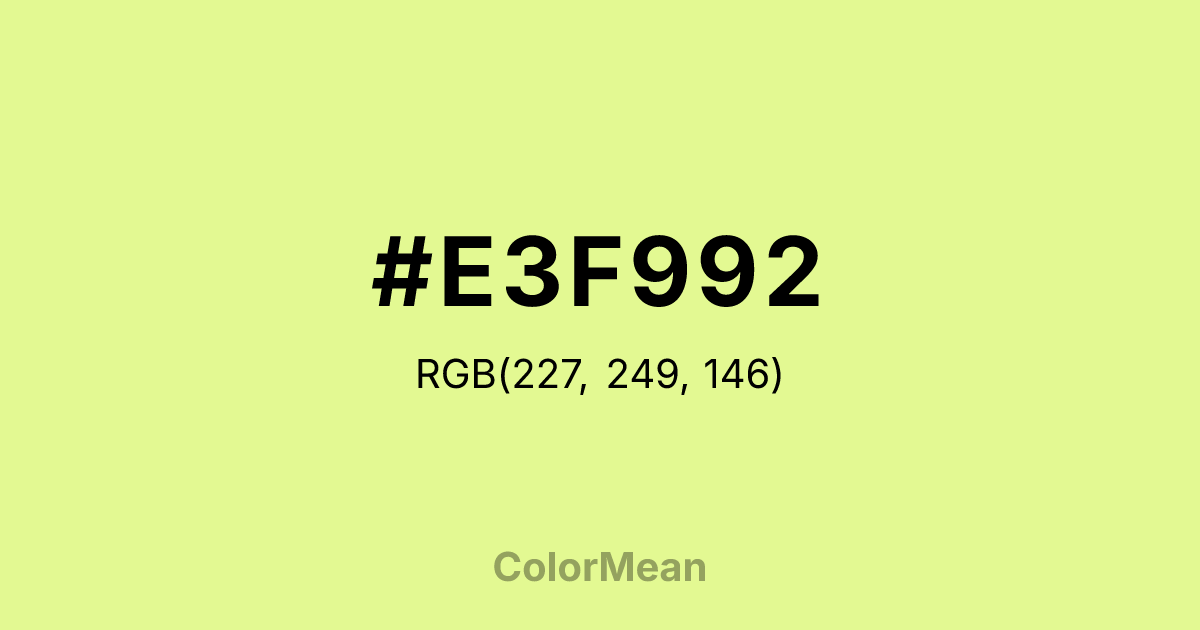 #E3F992 color swatch