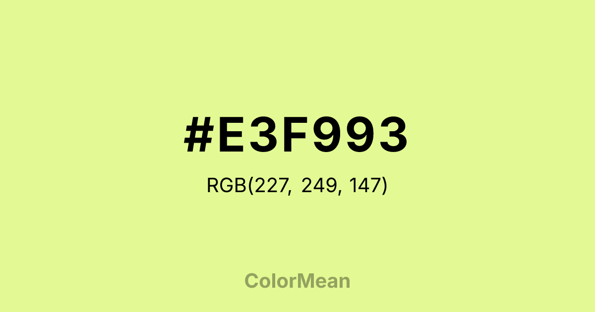 #E3F993 color swatch