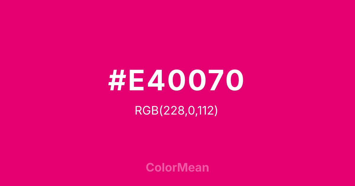 #E40070 color swatch