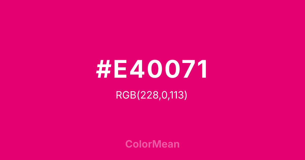 #E40071 color swatch
