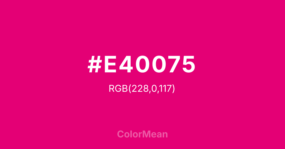 #E40075 color swatch