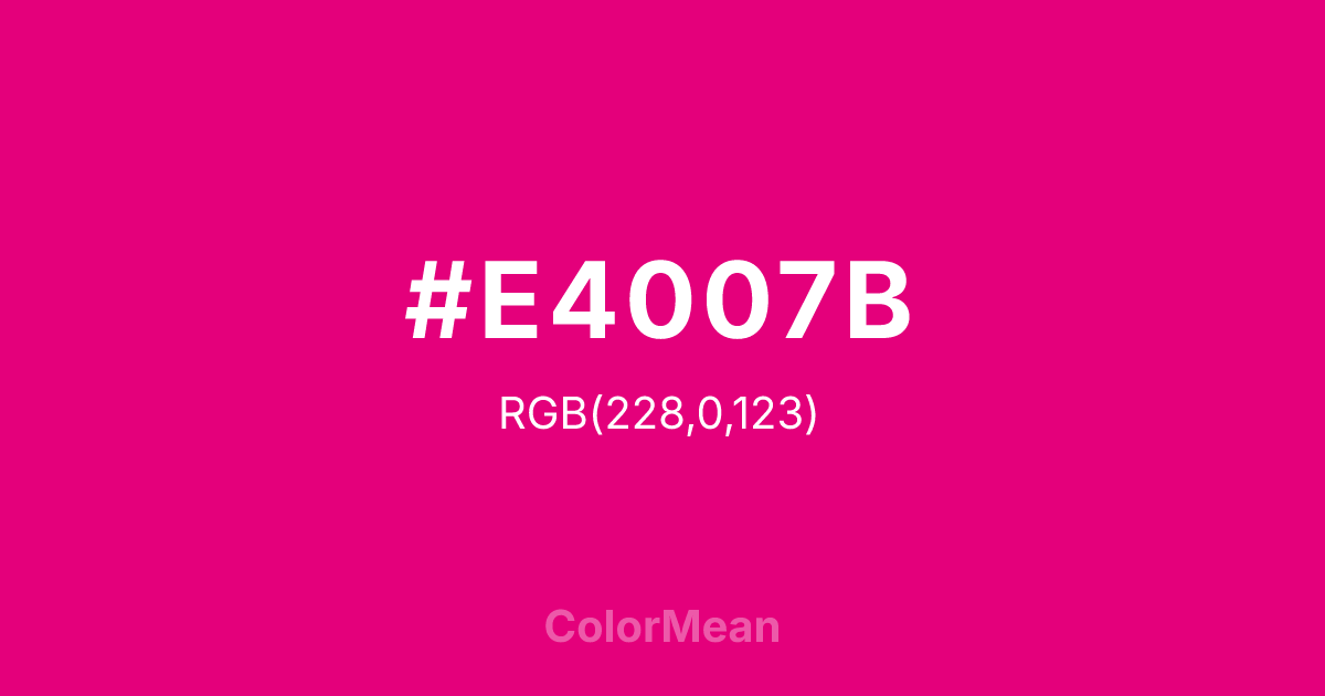 #E4007B color swatch
