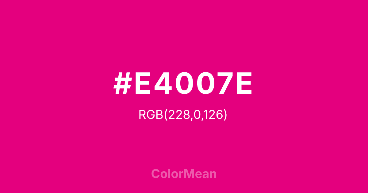 #E4007E color swatch