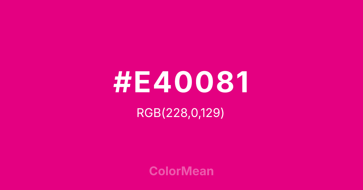 #E40081 color swatch