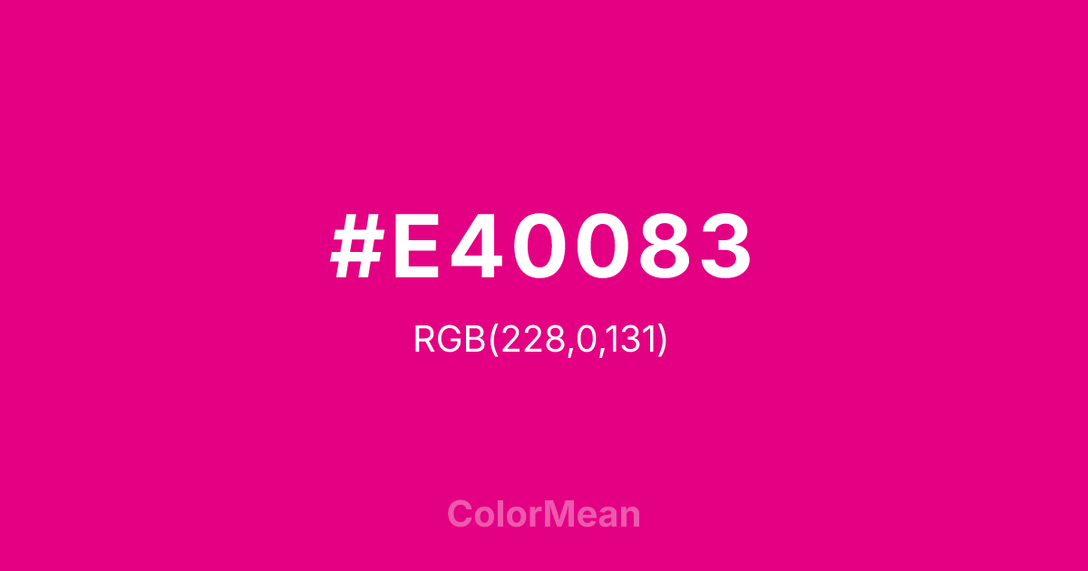 #E40083 color swatch