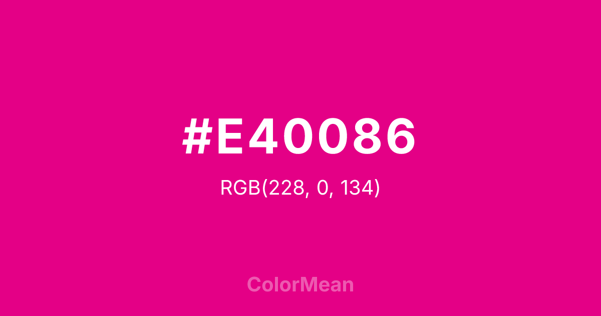 #E40086 color swatch