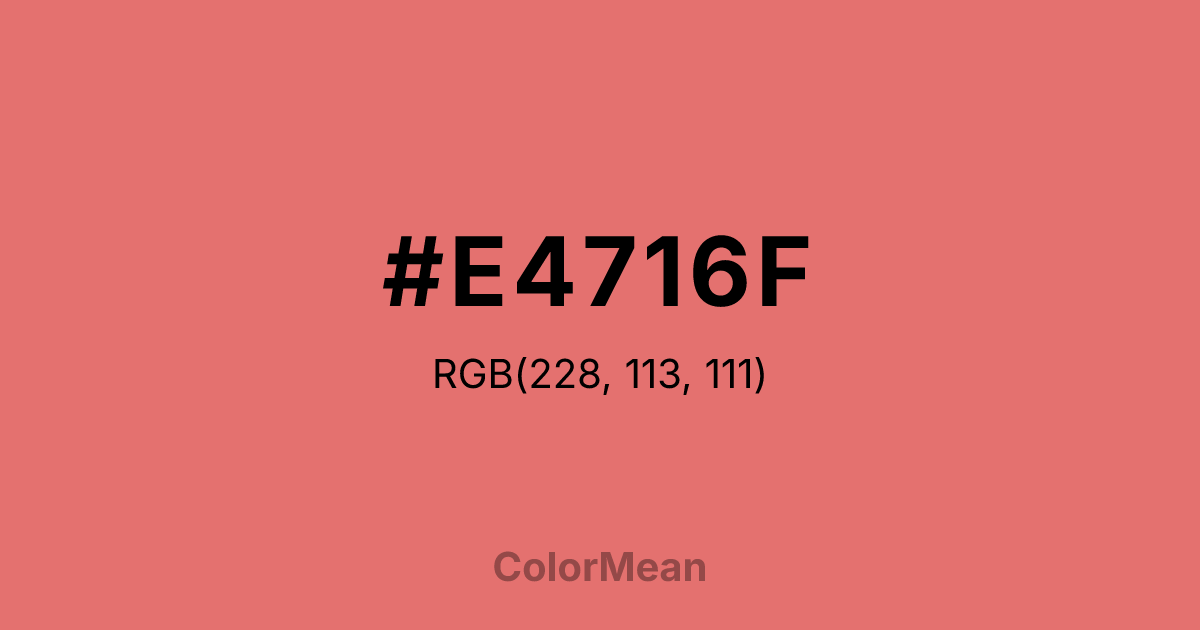 #E4716F color swatch
