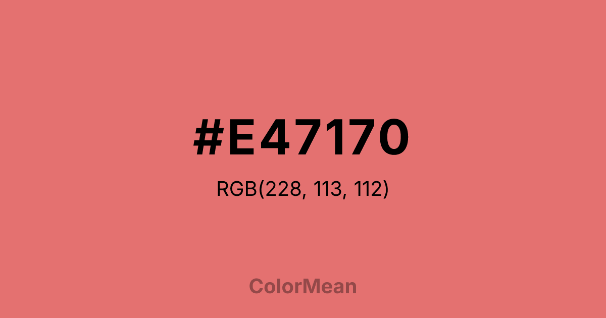 #E47170 color swatch