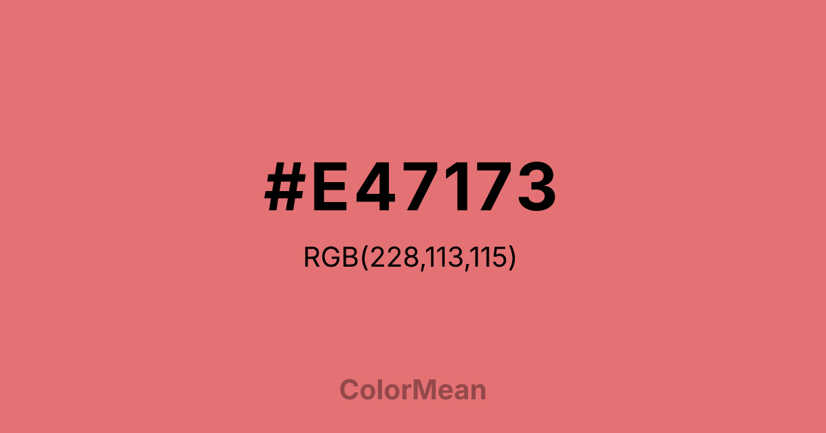 #E47173 color swatch