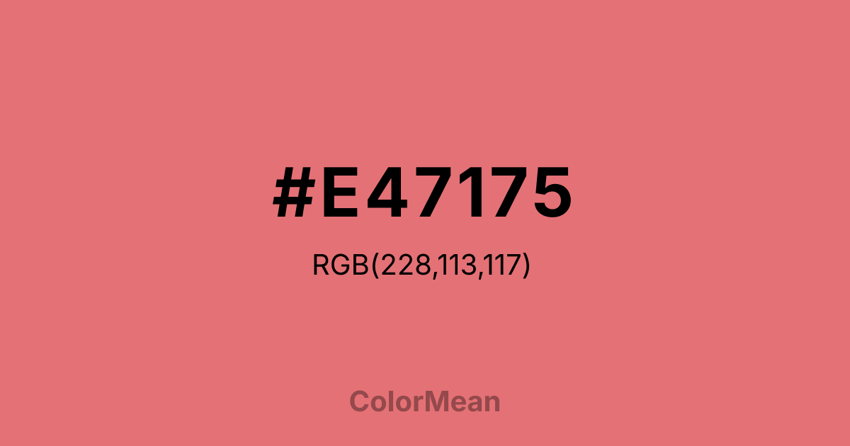 #E47175 color swatch