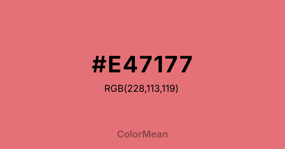 #E47177 color swatch