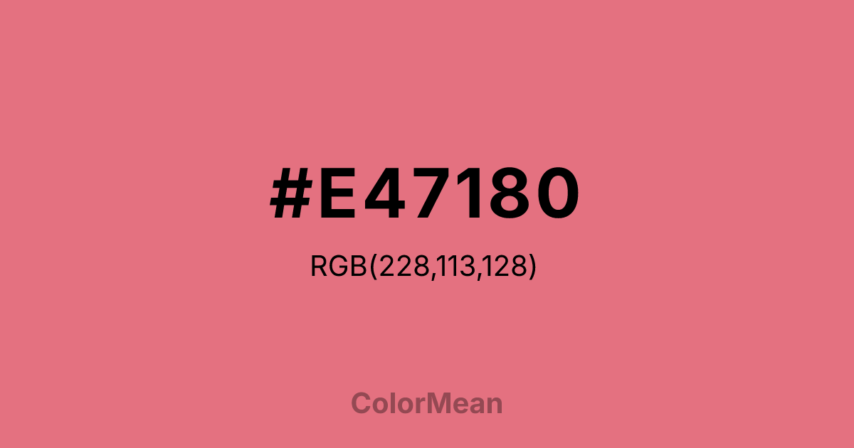 #E47180 color swatch