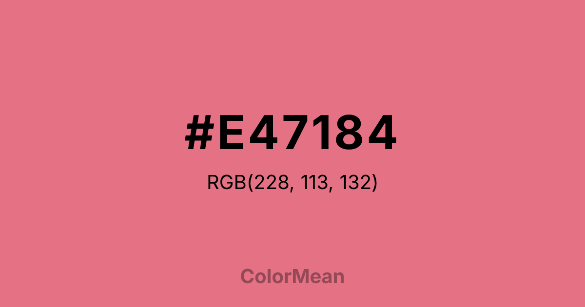 #E47184 color swatch