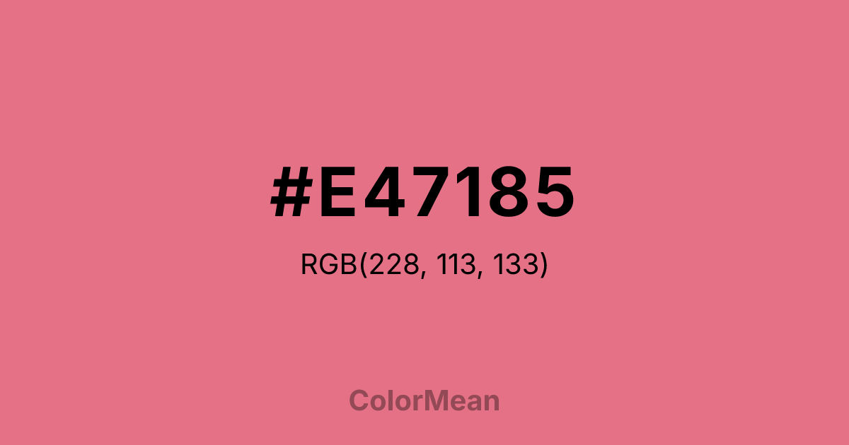 #E47185 color swatch