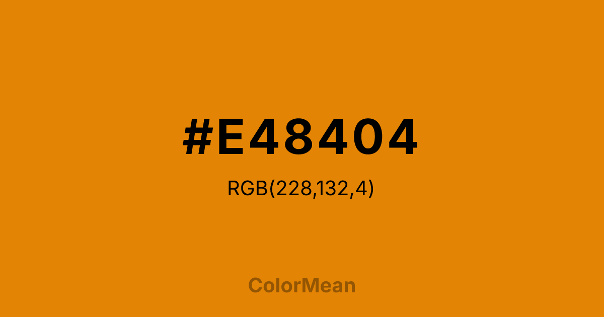 #E48404 color swatch