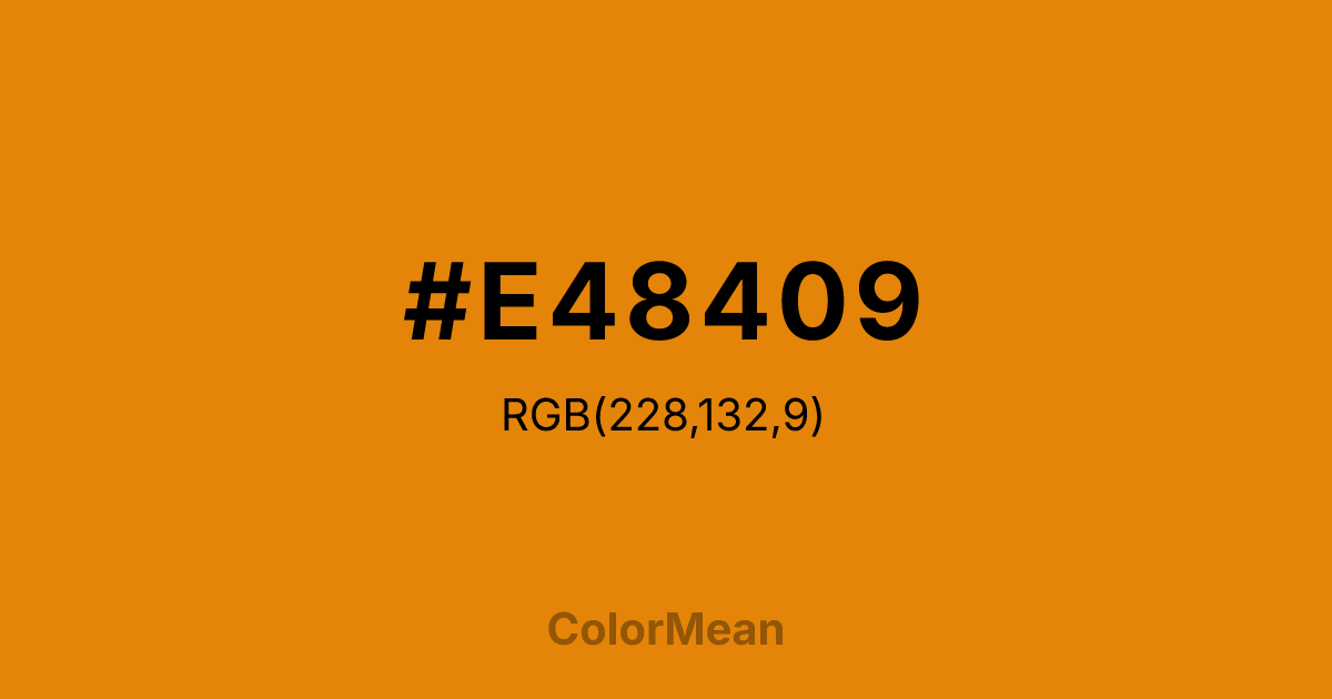 #E48409 color swatch