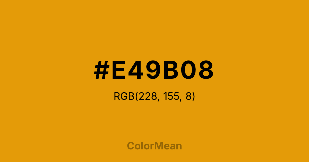 #E49B08 color swatch