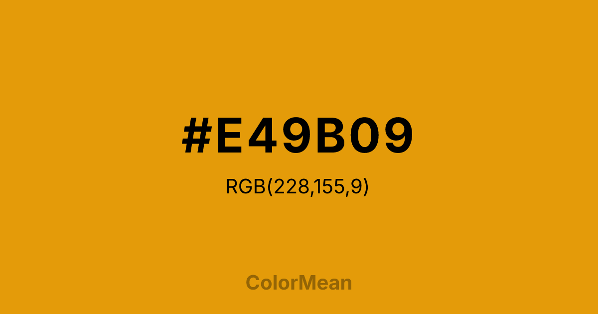 #E49B09 color swatch