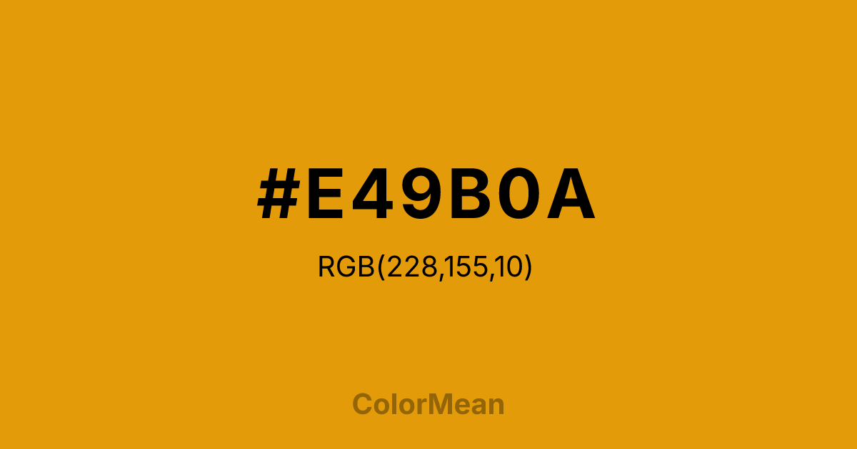 #E49B0A color swatch